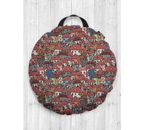 Декоративная подушка-сидушка JoyArty Санта Барбара на пол круглая, 52 см dsfr_423734