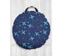 Декоративная подушка-сидушка JoyArty Высший пилотаж на пол круглая, 52 см dsfr_152806