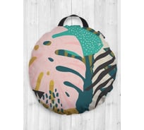 Декоративная подушка-сидушка JoyArty Тропики на пол круглая, 52 см dsfr_423854