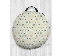 Декоративная подушка-сидушка JoyArty Самолеты на пол круглая, 52 см dsfr_423836