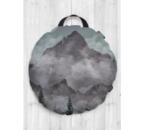Декоративная подушка-сидушка JoyArty Ночной пейзаж на пол круглая, 52 см dsfr_423252
