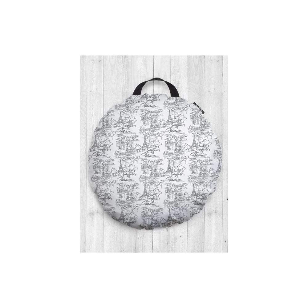 Декоративная подушка-сидушка JoyArty Париж на пол круглая, 52 см dsfr ...