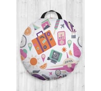 Декоративная подушка-сидушка JoyArty Отпуск в лето на пол круглая, 52 см dsfr_423851