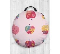 Декоративная подушка-сидушка JoyArty Мед и гранат на пол круглая, 52 см dsfr_423888