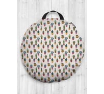 Декоративная подушка-сидушка JoyArty Кактусы в горшке на пол круглая, 52 см dsfr_423251