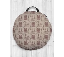 Декоративная подушка-сидушка JoyArty Парижское настроение на пол круглая, 52 см dsfr_423752