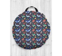 Декоративная подушка-сидушка JoyArty Морская братва на пол круглая, 52 см dsfr_109555