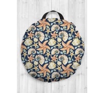 Декоративная подушка-сидушка JoyArty Морские ракушки на пол круглая, 52 см dsfr_423820