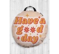 Декоративная подушка-сидушка JoyArty Пожелание на пол круглая, 52 см dsfr_423875