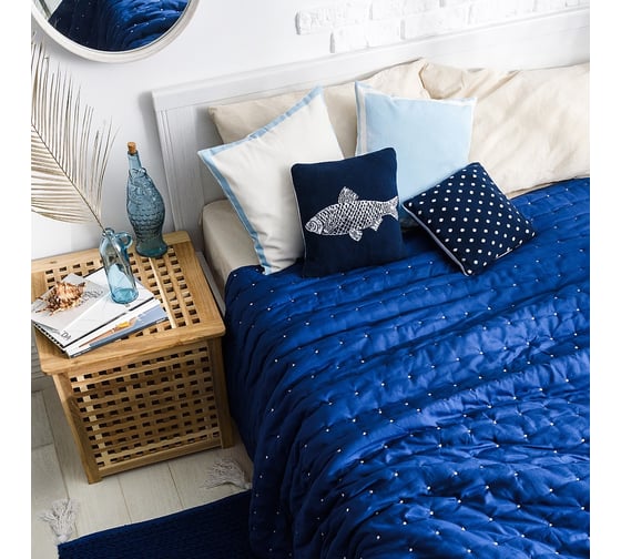 Декоративная подушка Moroshka Maritime 30x30 см, двухсторонняя, съемный чехол xx009-79