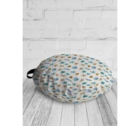 Декоративная подушка-сидушка JoyArty Ракушки морские на пол круглая, 52 см dsfr_425502