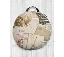 Декоративная подушка-сидушка JoyArty Письмо и бабочки на пол круглая, 52 см dsfr_29953