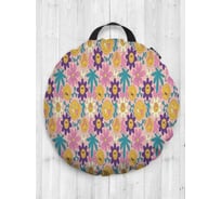 Декоративная подушка-сидушка JoyArty Веселые будни на пол круглая, 52 см dsfr_423880