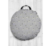 Декоративная подушка-сидушка JoyArty В очках и колпаке на пол круглая, 52 см dsfr_70997