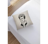 Декоративная наволочка JoyArty Фрида с цветами на молнии, 45x45 см sl_385275