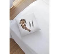 Декоративная наволочка JoyArty Озорной кот на молнии, 45x45 см sl_385295