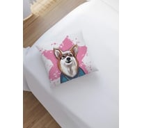 Декоративная наволочка JoyArty Стильный корги на молнии, 45x45 см sl_385294