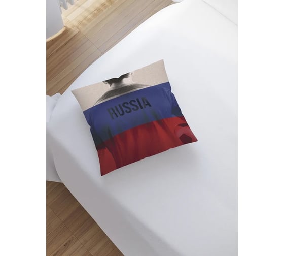 Декоративная наволочка JoyArty Футболист из России на молнии, 45x45 см sl_378892