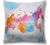 Декоративная наволочка JoyArty Россия в красках на молнии, 45x45 см sl_378790