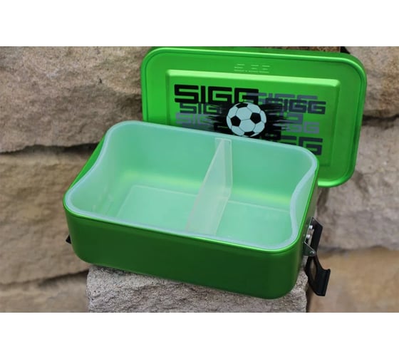 Ланчбокс Sigg Metal Box Plus S Football, 0.9 л, зеленый 8591.80