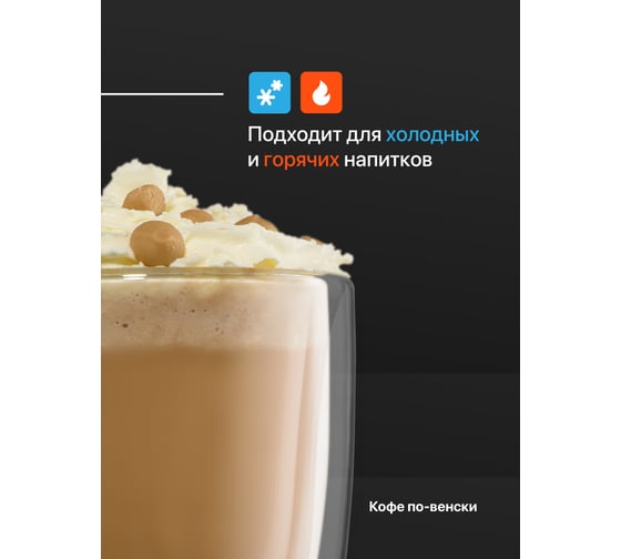 Набор стеклянных кружек с двойными стенками, прозрачная чашка с двойным стеклом и двойным дном Limpid Side 2 шт., 350 мл Z0051