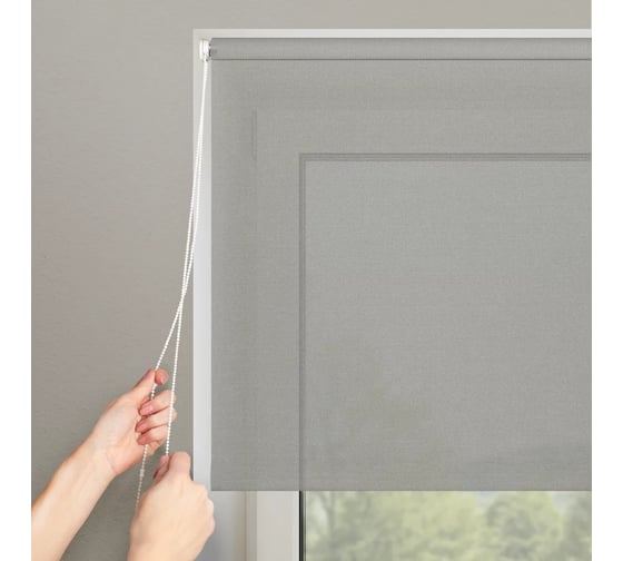 Рулонная штора PRAKTO SCREEN (5%) 65x165 см, серая 9403219142