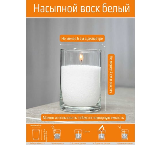 Свеча Антей Candle насыпная в пакете, 1 кг 18601000