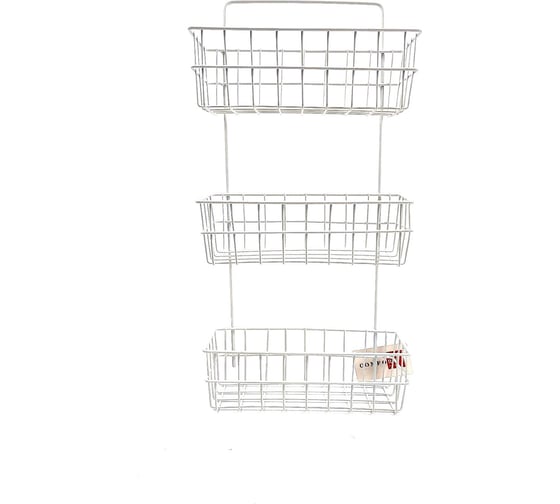 Подвесная полка Union универсальная, 3 полки, крючки 2 шт., 25,5x10x51 см 21BT1194W
