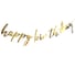 Бумажная гирлянда EUROHOUSE растяжка 3 м, Happy Birthday, золотая 15881 1