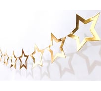 Бумажная гирлянда EUROHOUSE растяжка 2 м, Звезды, золотая 15883