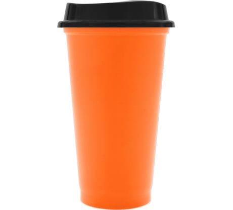 Стакан-тамблер с трубочкой WOWBOTTLES, 400 мл, светло-оранжевый КК3352