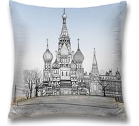 Декоративная наволочка JoyArty Московский собор 45x45 см, на молнии sl_378839