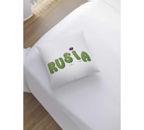 Декоративная наволочка JoyArty Россия и мяч 45x45 см, на молнии sl_378885