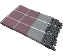 Плед WENGE Concept Maya 140x200, с бахромой, белый/серый/розовый 971106