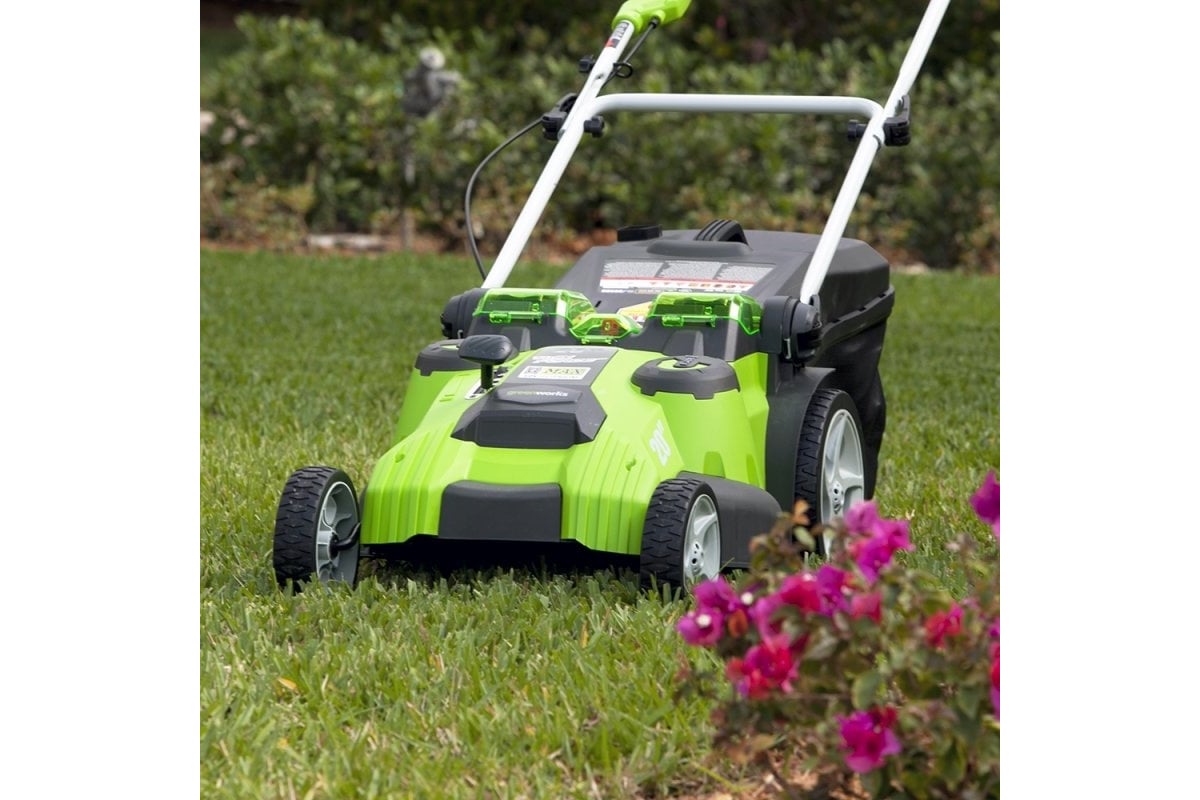 Greenworks twin store force lawn mower