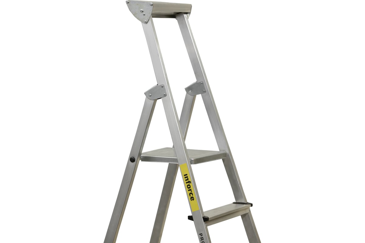 Алюминиевая стремянка с алюминиевым лотком Inforce 5 ступеней СП-01-05 ...