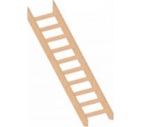 Прямая деревянная лестница без перил ТДВ Нормандия ЛМО-10 3409005