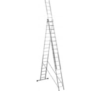 Алюминиевая 3-секционная лестница UFUK 3х17 ступеней 411317