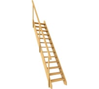 Деревянная прямая лестница с перилами ТДВ Стандарт ЛМ-02 3404013