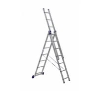 Трехсекционная универсальная алюминиевая лестница Алюмет Серия H3 5307