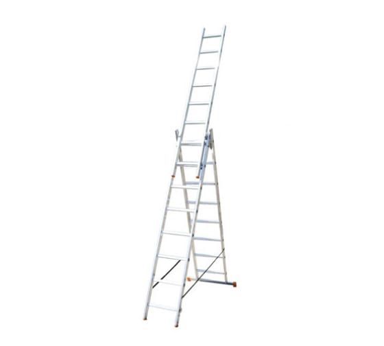 Трехсекционная лестница-стремянка VINCO 3х11 ступеней 1