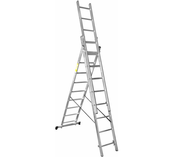 Трехсекционная алюминиевая лестница Inforce 3х9 Л-03-09 1