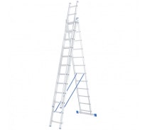 Алюминиевая трехсекционная лестница СИБРТЕХ 3х12 ступеней 97822