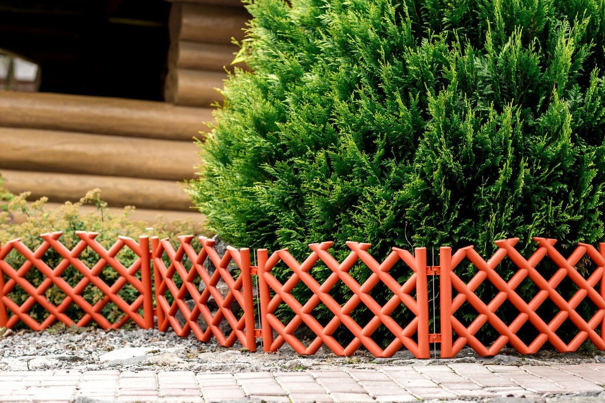 Декоративный забор GARDENPLAST BAROKKO №5 терракотовый, 4 шт., 278х41 ...