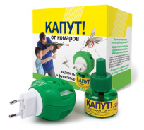 Комплект для уничтожения комаров в помещении Капут фумигатор, жидкость 30 мл 4607043202833