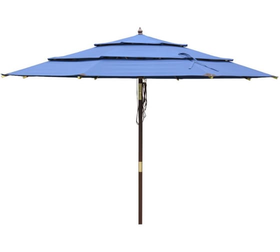 Трехуровневый деревянный зонт с механизмами блокировки и наклона уДачная Мебель TJWU-007-300-8-48 1