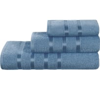 Махровые полотенца Guten Morgen Diana, Авеню, цвет: Темно-голубой (30x50, 50x90, 70x140 см) ПМDА-ТмГ-30-50-70
