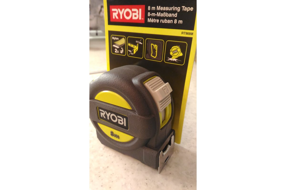 Рулетка, 8м Ryobi RTM8M 5132004361 - выгодная цена, отзывы ...