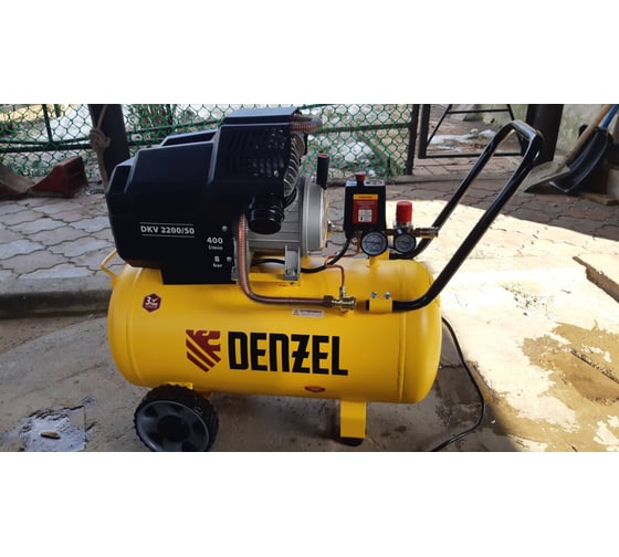 Воздушный компрессор DENZEL DKV2200/50,Х-PRO 2,2 кВт, 400 л/мин, 50 л 58083 10