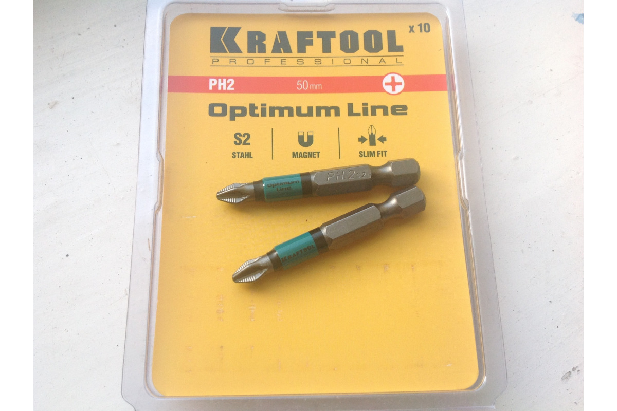  KRAFTOOL Optimum Line PH2 50 мм, 10 шт. 26122-2-50-10 - выгодная .
